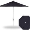9' Auto Tilt Market White Frame Navy Canopy Umbrella Thin Pole 2 9' Auto Tilt Market White Frame Navy Canopy Umbrella Thin Pole -Outdoor Garden Living 998536 2
