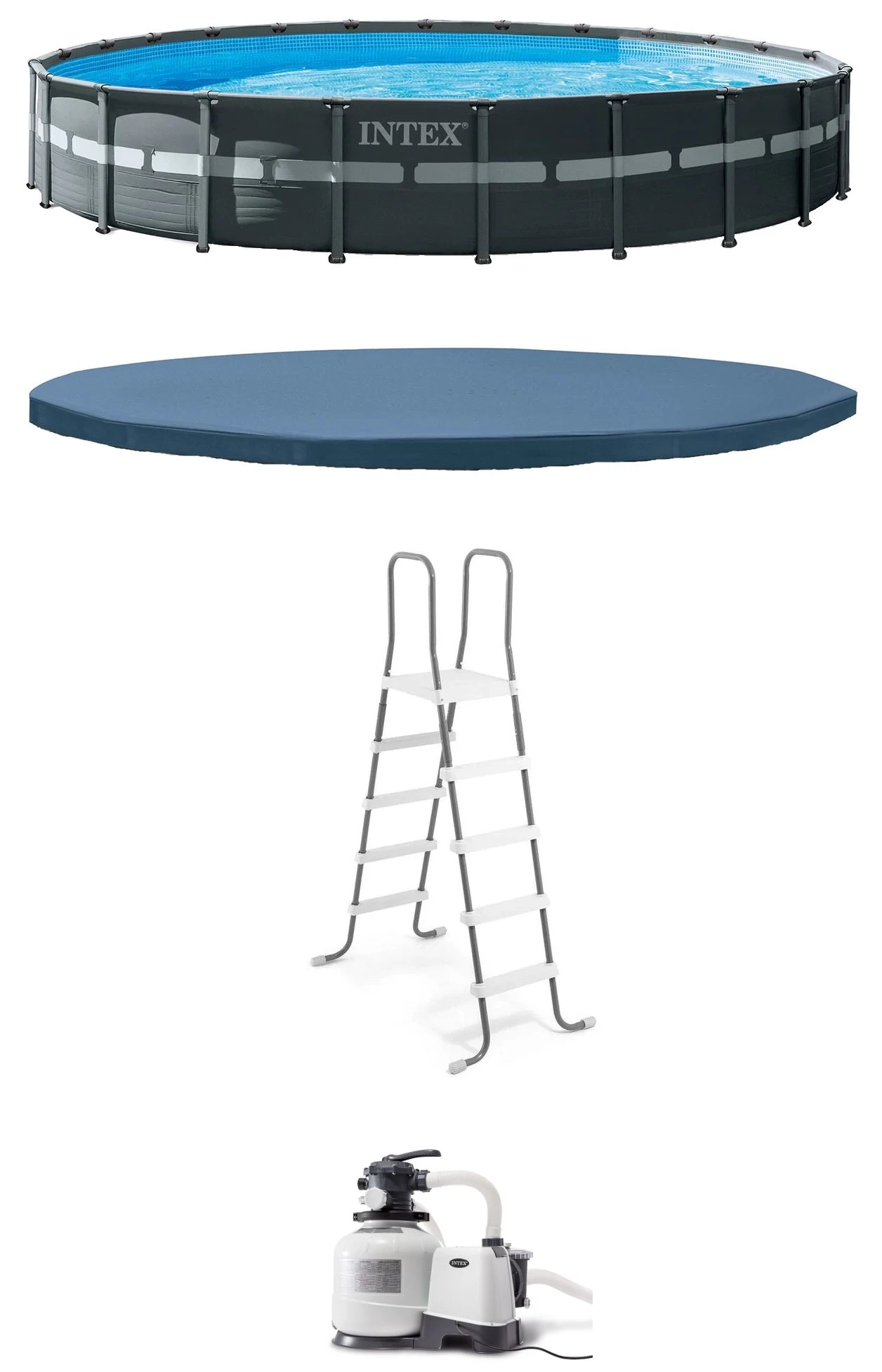 Intex 24' X 52" Ultra XTR™ Frame Pool Set With Sand Filter Pump 3 Intex 24' X 52" Ultra XTR™ Frame Pool Set With Sand Filter Pump