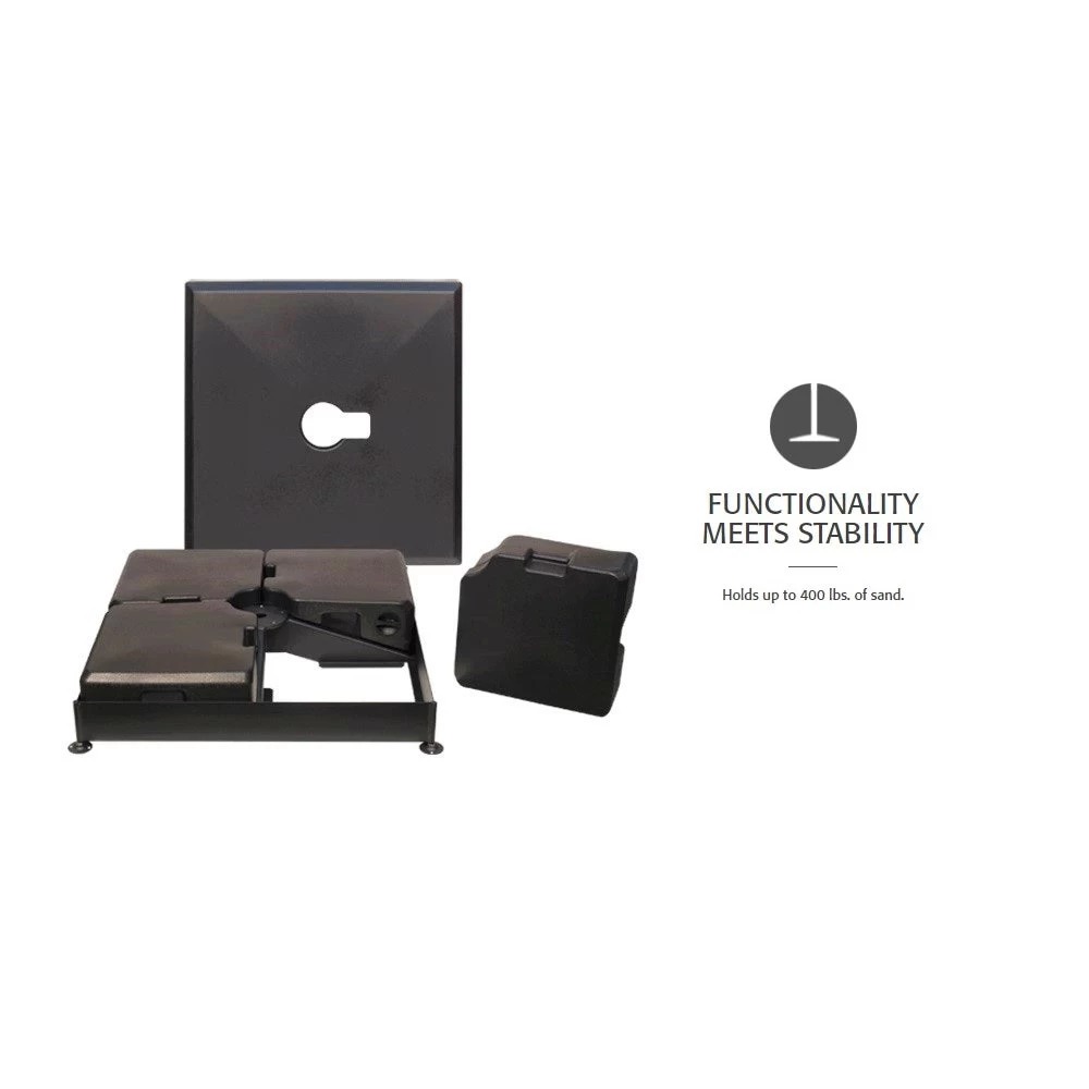 13' Octagon Cantilever Bronze Frame Sesame Linen Canopy Umbrella With Base 7 13' Octagon Cantilever Bronze Frame Sesame Linen Canopy Umbrella With Base - Image 5