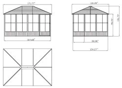 10' X 14' Ashville Hard Top Solarium By Sojag 7 10' X 14' Ashville Hard Top Solarium By Sojag -Outdoor Garden Living Ashville