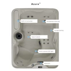 Freeflow Spas Azure™ Premier Hot Tub -Outdoor Garden Living FLOAZURE19 cf3c6809 1797 4882 97ed 85e7df320ade