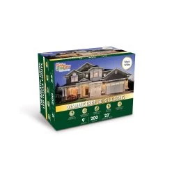 Set Of 200 Dramatic Drop LED Icicle Lights -Outdoor Garden Living ICI3MMCX 200 WWW Package