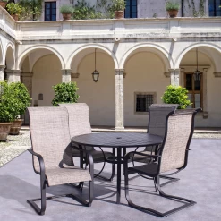 Dublin Brown Sling Spring Patio Dining Sets 10 Dublin Brown Sling Spring Patio Dining Sets -Outdoor Garden Living IMG 7926