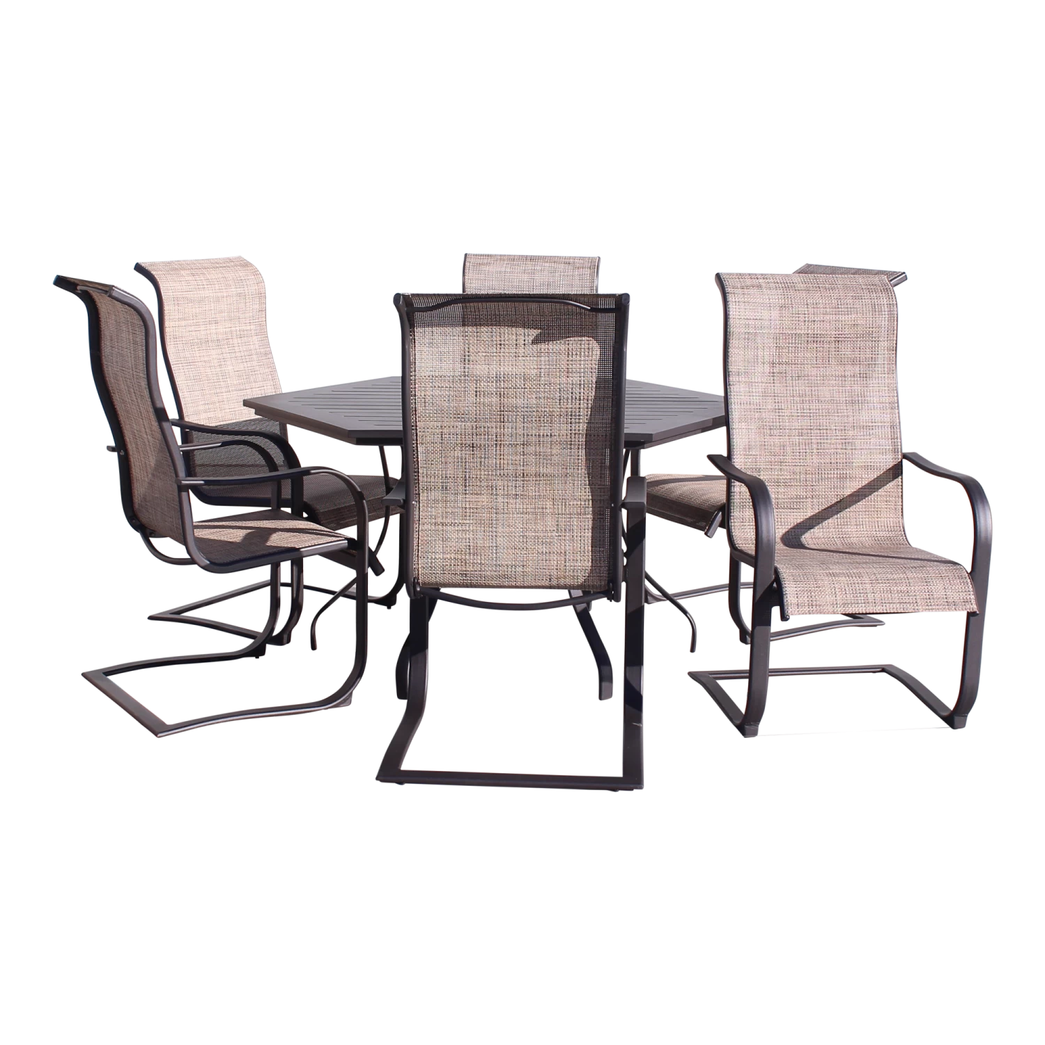 Dublin Brown Sling Spring Patio Dining Sets 6 Dublin Brown Sling Spring Patio Dining Sets - Image 4