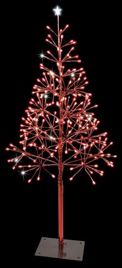 Shimmering Red LED Twinkle Tree Decoration -Outdoor Garden Living LBTR35RRDTW blk