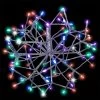 12" LED Twinkle 3D Sphere Decoration -Outdoor Garden Living LED 12SHS SMUTW BLK