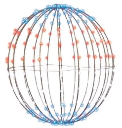 3D Foldable LED Sphere Ornament -Outdoor Garden Living LED 12SPH SRGB 4 sq