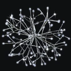 16" LED Shimmering Lighted Spheres -Outdoor Garden Living LED 16SHS SPWTW BLK