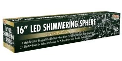 16" LED Shimmering Lighted Spheres -Outdoor Garden Living LED 16SHS SPWTW PACKAGING