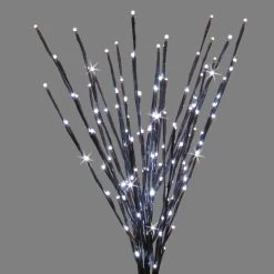 36" LED Twinkle Light Burst Twig Bush Light-Up Wire Decor 26 36" LED Twinkle Light Burst Twig Bush Light-Up Wire Decor -Outdoor Garden Living LED LBRST140 BPWTW GREY