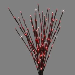 36" LED Twinkle Light Burst Twig Bush Light-Up Wire Decor 31 36" LED Twinkle Light Burst Twig Bush Light-Up Wire Decor -Outdoor Garden Living LED TWKLBRST140 RD GREY