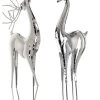 Slim Silver Plated Reindeer Table Piece -Outdoor Garden Living MTX51637 SILV