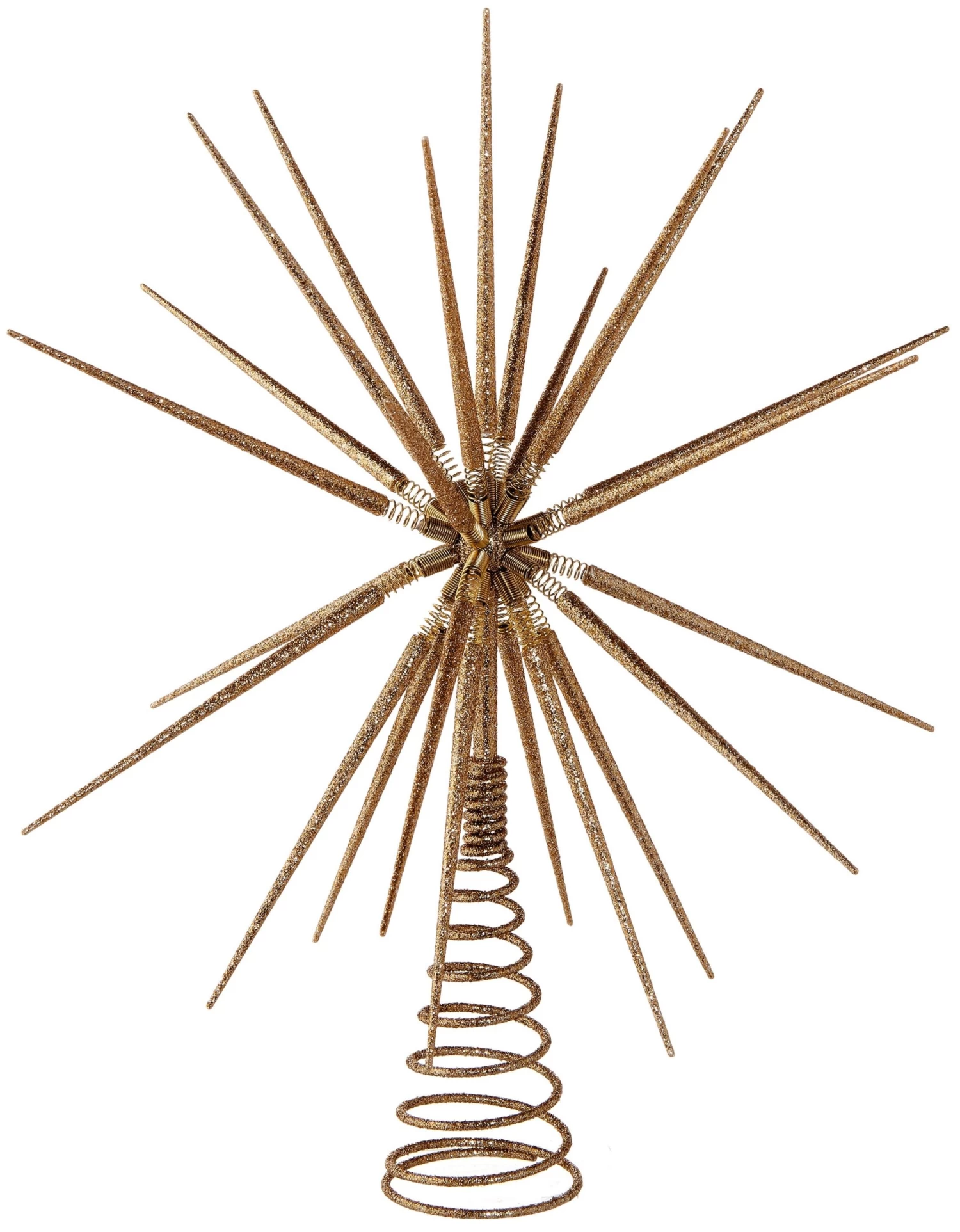 16" Champagne Gold Starburst Foldable Tree Topper 3 16" Champagne Gold Starburst Foldable Tree Topper