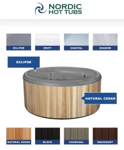 Crown XL Classic Series Nordic Hot Tub -Outdoor Garden Living Nordic Round Shells Cabinets