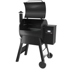 Traeger Pro 575 Black WiFi-Enabled Pellet Grill 29 Traeger Pro 575 Black WiFi-Enabled Pellet Grill -Outdoor Garden Living P575 Blck LidOpen