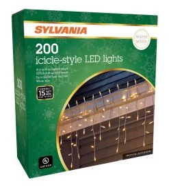 200-Count M5 Mini LED Icicle Drop Lights -Outdoor Garden Living V40800 57KH 3D