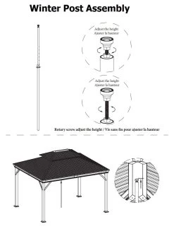 Cambridge Barnwood Hard Top Gazebos 13 Cambridge Barnwood Hard Top Gazebos -Outdoor Garden Living Winter Post Assembly 74e4e255 8a4e 4ac1 948f 1047516bf13a