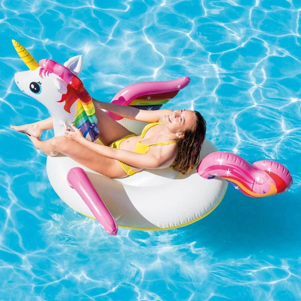 Intex Inflatable Enchanted Unicorn Ride-On Pool Float 6 Intex Inflatable Enchanted Unicorn Ride-On Pool Float - Image 4