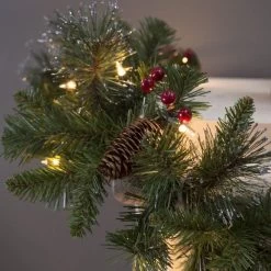 9' Classic Spruce Pre-Lit Garland With Frosted Tips, Berries And Pine Cones -Outdoor Garden Living ad343f03f68c2ff747d369da5d95d2c4