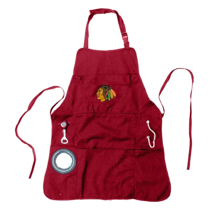Team Sports America Chicago Blackhawks Grilling Utility Apron 5 Team Sports America Chicago Blackhawks Grilling Utility Apron - Image 3