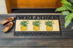 'Welcome' Kensington™ Evergreen Scroll Coir Sassafras Switch Mat Tray 8 'Welcome' Kensington™ Evergreen Scroll Coir Sassafras Switch Mat Tray -Outdoor Garden Living b7e8152724224cb3dc87cc93c44d23f5