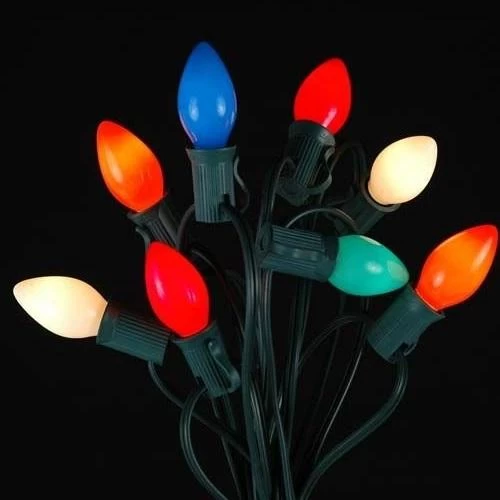 Set Of 25 Ceramic C7 Multi-Colored Christmas Lights 6 Set Of 25 Ceramic C7 Multi-Colored Christmas Lights - Image 4