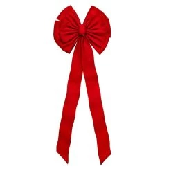 Outdoor Garden Living -Outdoor Garden Living christmas 18 x 50 13 loop red velvet deluxe christmas bow 1