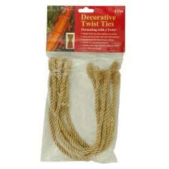 Decorative Gold Twist Ties By Haute Decor, 6-Pack -Outdoor Garden Living christmas 6 piece decorative gold twist ties by haute decor 3
