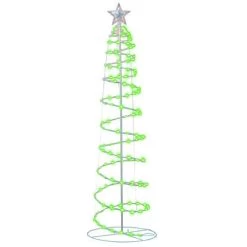 6' Spiral Lighted Christmas Trees -Outdoor Garden Living christmas 6 spiral lighted christmas trees 4