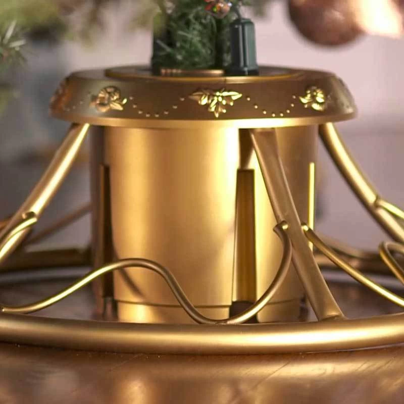 Deluxe Gold Revolving Artificial Tree Stand 3 Deluxe Gold Revolving Artificial Tree Stand