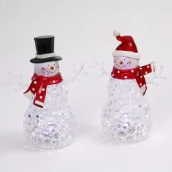 9" Battery-Operated Light Up Acrylic Snowman Figurines -Outdoor Garden Living d7edd861cccda733019dfa4a4ded7ebf abbaa1a1 ca50 44b7 9d4f 61422d27ae97