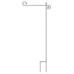 40" Metal Scroll Garden Flag Stand
