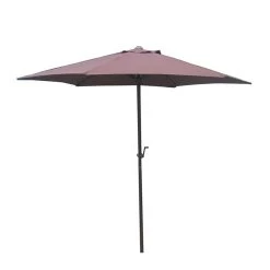 7.5' Market Bronze Frame Brown Canopy Umbrella