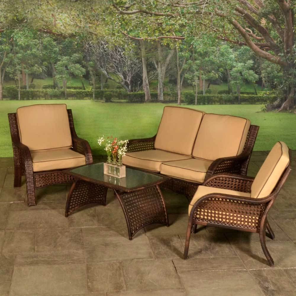 Carlisle 4 Pc. Wicker Lounge Set 3 Carlisle 4 Pc. Wicker Lounge Set